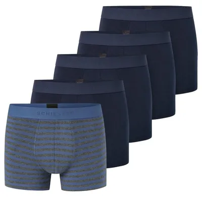 Produktbild von Schiesser 5er Pack 95/5 Baumwolle Retro Short / Pant Sportlicher Webgummibund, Bequemer Schnitt, Angenehm weich und formstabil hellblau 5