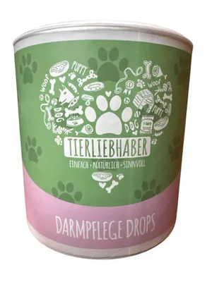 Produktbild von Tierliebhaber Darmpflegedrops Nahrungsergänzungsmittel für Hunde mit natürlichen Präbiotika