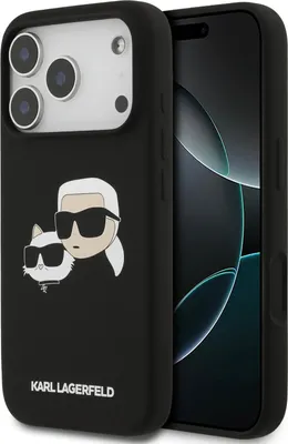 Obrázok produktu pre Puzdro Karl Lagerfeld MagSafe iPhone 17 Pro silikónové Karl cat čierne