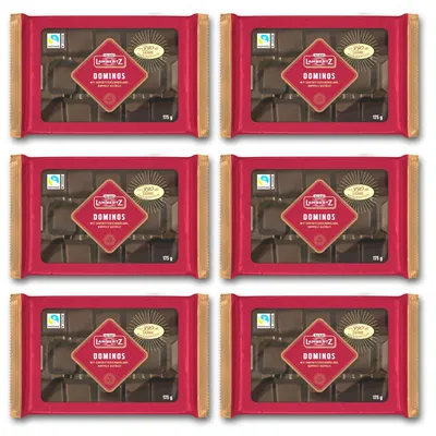 Produktbild von Lambertz Dominos überzogen mit Zartbitterschokolade 175g 6er Pack