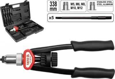 Produktbild von Nietzange Nietmutternzange Hebelnietzange Länge 338 mm für Nieten M5, M6, M8, M10, M12