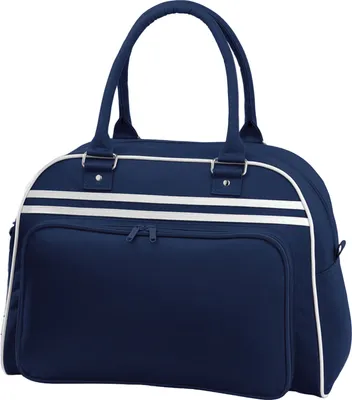 Produktbild von Bagbase - Bowlingtasche, Retro PC6174 (Einheitsgröße) (Dunkelblau/Weiß)