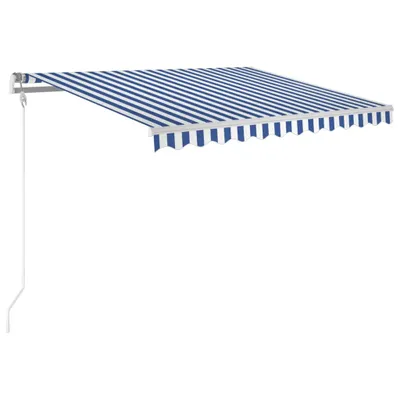 Zdjęcie produktu dla vidaXL Markiza automatycznie zwijana 300x250 cm niebiesko-biała