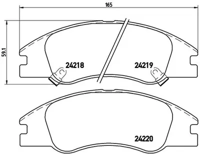 Produktbild von Brembo Bremsbelagsatz, Scheibenbremse Vorderachse P 30 042
