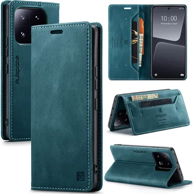 Immagine prodotto di Xiaomi 13 Pro Case, Retro Custodia in Finto cuoio, Stand e Custodia protettiva per Xiaomi 13 Pro blu