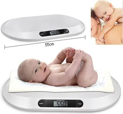 Obrázek produktu pro Digitální váha pro kojence a batolata – do 20 kg – ergonomická – vhodná i pro psy