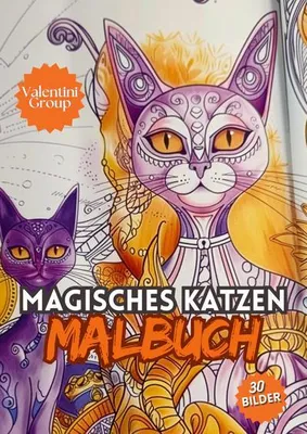 Produktbild von Magisches Katzen Malbuch für Kinder -