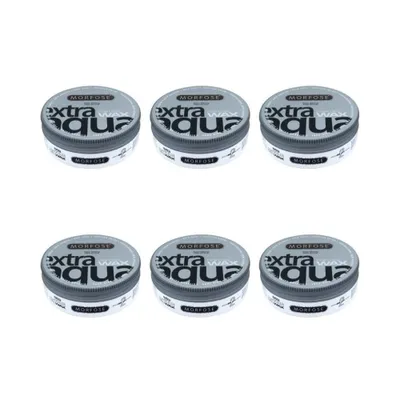 Produktbild von 6X Morfose Weiß Extra Aqua Gel Wax 175 ml Wasserbasiertes Haarwachs Glanz