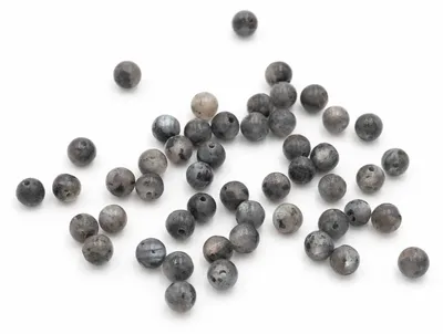 Produktbild von Vintageparts Labradorit Perlen Naturstein grau 4mm, 20 Stück
