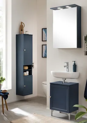 Produktbild von Badmöbel Set 3-teilig blau JONA-80