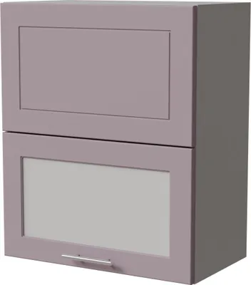 Produktbild von Küchenklapphängeschrank BARI 60cm Hochfaltklappe Glas Farbe wählbar BA-W8BS/60-AV RAL 4009 pastellviolett matt grau