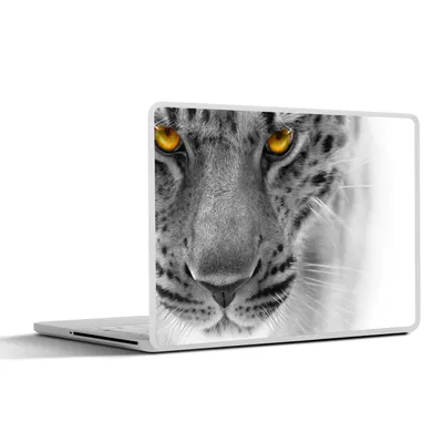 Produktbild von MuchoWow® Laptop Aufkleber Sticker Cover Leopard - Augen - Gelb 25x18 cm - Laptop-Deko