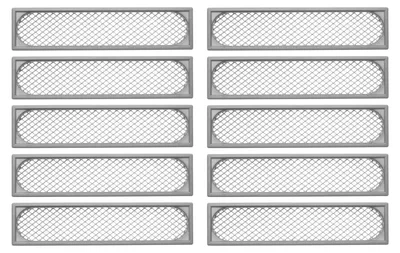 Produktbild von SOTECH Lüftungsgitter 172 x 41 mm – Schaft 7 mm, Kunststoff silbergrau (10 Stück)