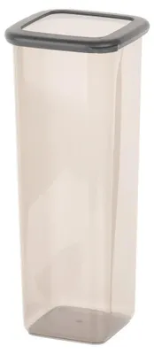 Image de Conteneur de stockage - Avec couvercle - 2 litres - Plastique - Gris