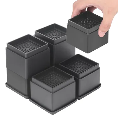 Image de Omgoods - Lot de 8 rehausseurs de meubles réglables pour lit et canapé