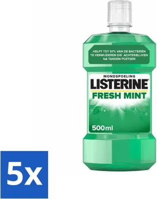 Produktbild von Listerine Mundwasser Frische Minze 500 ml - Vorteilspack - 5 Stücke