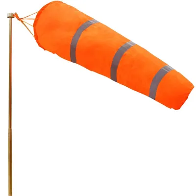 Produktbild von Windsack Ripstop Nylon Orange 76 cm Durchmesser 25 cm für Außenbereich