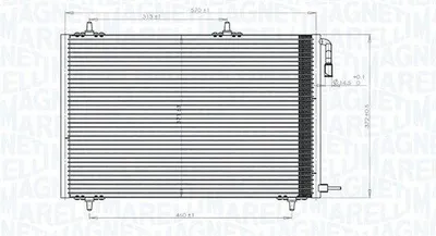 Produktbild von MAGNETI MARELLI 350203816000 Kondensator Klimaanlage Klimakondensator für FORD MONDEO II Kombi (BNP)