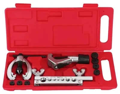Produktbild von 10-teiliges Bördelwerkzeug-Set - Reparatur von Brems- und Kraftstoffleitungen - Rohrschneider - Biegewerkzeug