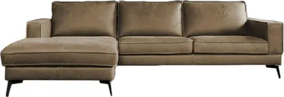 Produktbild von KAWOLA Sofa BLOOM Ecksofa Leder camel Recamiere links