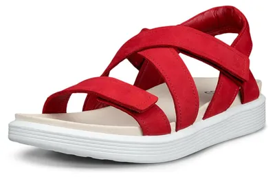 Zdjęcie produktu dla Sandały damskie ECCO SOFT SANDAL CROSS STRAP, kolor czerwony, rozmiar 36