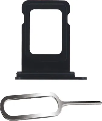 Produktbild von iPHONE 15 / PLUS SIM KARTEN HALTER TRAY ADAPTER FACH STECKER SLOT CARD + NADEL SCHWARZ