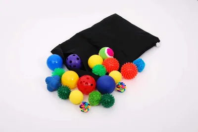 Image de Happy Kidz Set de 20 balles sensorielles - différentes couleurs et formes 21404091021