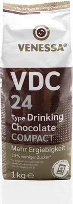 Produktbild von Venessa Drinking Chocolate VDC 24 Kakao - 1kg Trinkschokolade 24% Kakaoanteil