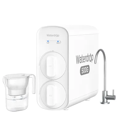 Produktbild von Waterdrop G5P500 Umkehrosmoseanlage, 500 GPD, mit einer zusätzlichen WD-PT-05W-L Wasserfilterkanne