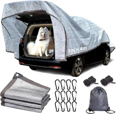 Produktbild von Schattennetz 3 x 4 m, Aluminium, 80% UV-Schutz, für Auto