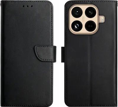 Produktbild von Xiaomi 15T Pro Hülle - Coverup Genuine Leather Klapphülle - Echtes Leder - Schwarz