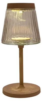 Anna´s Collection Solar Tischlampe Glas LED sand 15x14,5cm 1 Stück