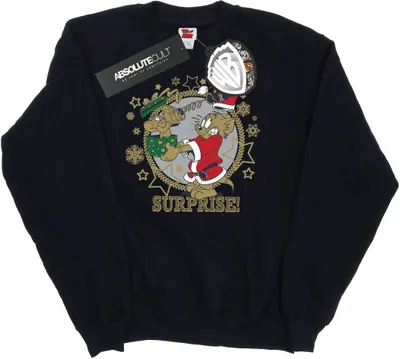 Produktbild von Tom And Jerry - "Christmas Surprise" Sweatshirt für Damen BI11678 (M) (Schwarz)