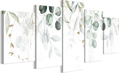 Produktbild von LUMASOUL Gemälde auf 5 Leinwänden, Naturmotivgemälde auf Leinwand, Gemälde 100 x 50 cm