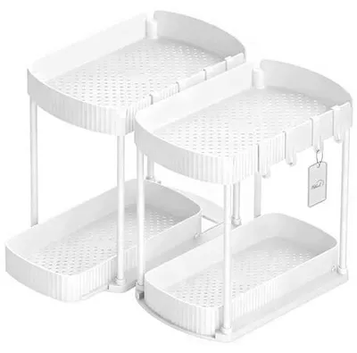 Zdjęcie produktu dla Organizer pod zlew 2 sztuki wysuwane szufladki kuchnia łazienka