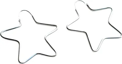 Produktbild von Damen Silber Creolen Stern aus 925 er Sterling-Silber