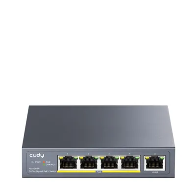 Image de Cudy GS1005P switch réseau Gigabit Ethernet (10/100/1000) Power over Ethernet (PoE) Gris