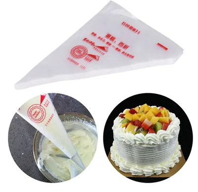 Produktbild von Spritzbeutel 100 Stück, lebensmittelecht, wiederverwendbar, extra dick, für Tortendekoration (S)