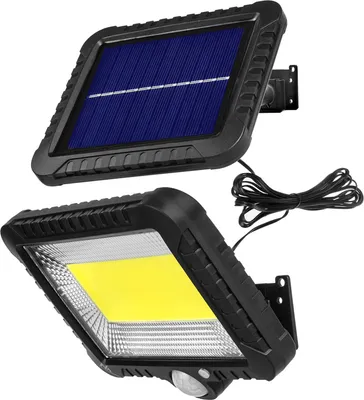 Produktbild von Solar LED Strahler mit Bewegungssensor Flutlichtstrahler Solar Wandleuchte Dämmerungssensor Solarleuchte IP44 5W 400 Lumen 6000K Kaltweiß
