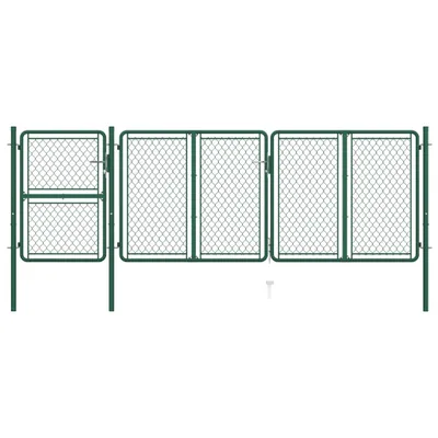 Imagen del producto de La tienda "Living" Gartentor, puerta de acero, 125x395 cm, color verde