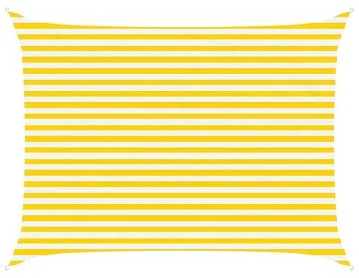 Obrázek produktu pro vidaXL Sluneční plachta, žlutá a bílá, 4 x 3 m, 100 % polyester Oxford