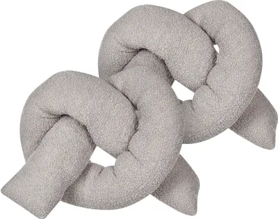 Obrázek produktu pro BELIANI Sada 2 polštářů šedá 172 x 14 cm plyšové čalounění dekorativní měkké výplně doplňky dekorace obývací pokoj ložnice
