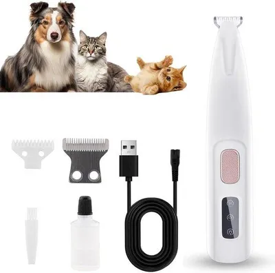 Produktbild von Doppeltes Messer USB-Pfoten-Schermaschine für Hunde, still, für Gesicht, Körper, Beine