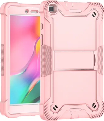 Produktbild von Schutzhülle für Samsung Galaxy Tab A 8.0 Zoll 2019, 3 Schichten mit Ständer Strapazierfähig Hülle für Galaxy Tab A 8.0 2019 Roségold