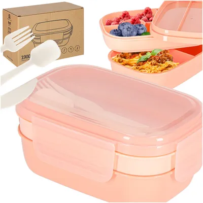 Obrázek produktu pro Creative Corner Snídaňový box s přihrádkami rozdělený 1900ml meruňka