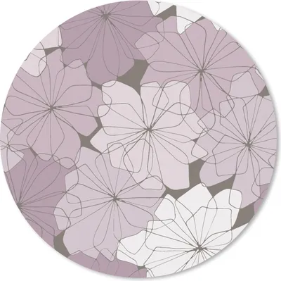 Produktbild von MuchoWow® Mauspad Mousepad Muster - Blumen - Minimalismus 20x20 cm - Mousepads - Maus Mat - Pad - Mausunterlage - Schreibtischmatte