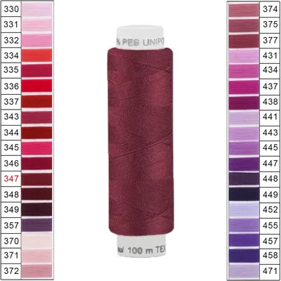 100m / 1 Spule Unipoly 120 TEX14x2 Polyester dunkelrot