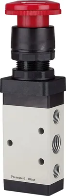 Produktbild von Riegler 5/2-Wegeventil, manuell »M5 «, Pilztaster, Notrastung, G 1/8