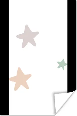Produktbild von MuchoWow® Poster Sterne - Pastell - Mädchen - Jungen - Kinder 20x40 cm - Plakat - Foto
