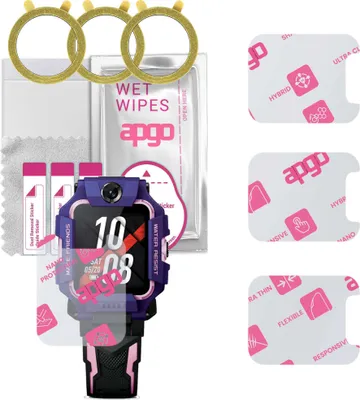 Produktbild von apgo 3 Stück Schutzglas, klar, kompatibel mit Imoo Watch Phone Z6 Smartwatch, Hybrid 8H, Ersatz für Hartglas, Displayschutzglas, Bildschirmschutz, Displayschutz, kratzfest
